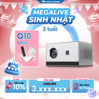    CHÍNH HÃNG   Máy Chiếu Mini Movie Legend - Máy Chiếu Q10 Ultra Mini Full HD - Hỗ Trợ 4K 