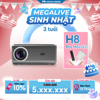 [ NO1 ] Máy Chiếu H8 Pro Max Version 2 - Movie Legend  - Full HD 1080P - Hỗ Trợ 4K