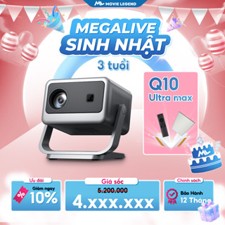 [ CHÍNH HÃNG ] Máy Chiếu Q10 Ultra Max - Máy Chiếu Movie Legend, Hỗ Trợ Full HD, Hệ Điều Hành Android 12 P