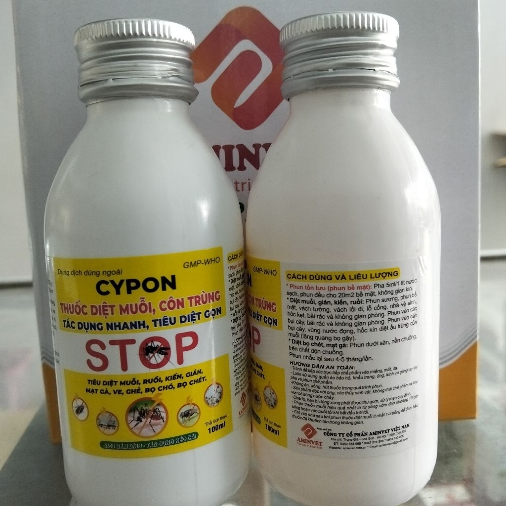 Cypon120ec 100ml Diệt mạt gà, muỗi, kiến gián cho gà