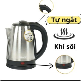[ẤM SIÊU TỐC INOC] Âms siêu  tốc siêu bền dung tích 1,5 l đun sôi nhanh an toàn ko nóng vỏ bảo hành 6 tháng