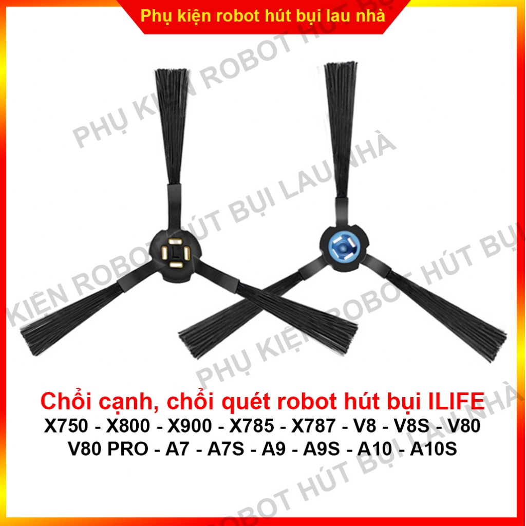 Chổi cạnh, chổi quét, chổi robot hút bụi ILIFE X750 - X800 - X900 - X785 - X787 - V8S - V80 - V80 PR