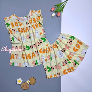  Bộ lanh mặc nhà đồ bộ tole nữ SHOP5SAO quần đùi áo cánh tiên  48-80kg  