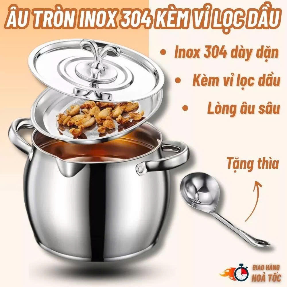 Ca Lọc Dầu Inox 304 Có Ray Lọc, Âu Lọc Mỡ Lợn Dung Tích 1L, Bộ 4 Món Bình Đựng Tiện Lợi SP4123260944
