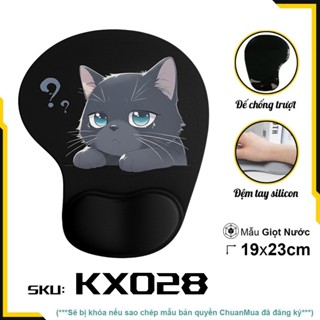  Lót Chuột Có Đệm Tay Silicon Chống Trượt Mèo Dễ Thương Pad Chuột Máy Tính Gaming Văn Phòng 