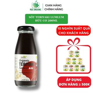 Sốt Teriyaki hữu cơ Lum Lum 200ml vị chua ngọt ngon sánh mịn dùng cho các món ăn ngon hơn