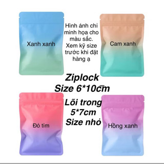 Túi zip~100 tờ size phủ bì 6*10cm(lõi 5x7cm) có thể tái sử dụng,2 mặt kín ko lộ