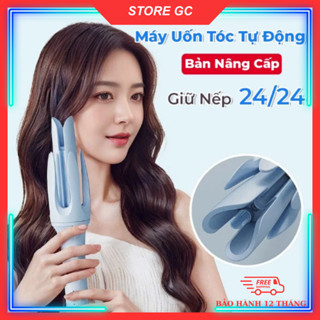 Máy Uốn Tóc Tự Động Xoay 360 Độ Phong Cách Hàn Quốc Có Nút Điều Chỉnh Nhiệt Độ Phù Hợp