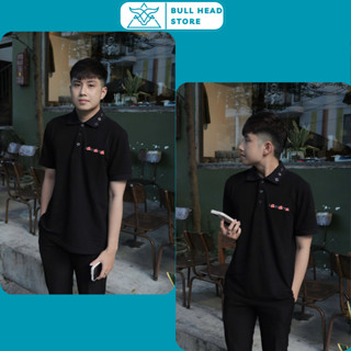 Áo Polo Nam Lờ Vê Đính Hoa 4 Cánh Trên Cổ Siêu Nét - Polo Nam Nữ Lờ Vê Thêu Logo Cao Cấp