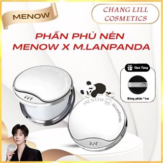   TẶNG BÔNG PHẤN  Phấn Phủ Dạng Nén MENOW PANDA Kiềm Dầu Siêu Mịn Chống Nước Dưỡng Da 