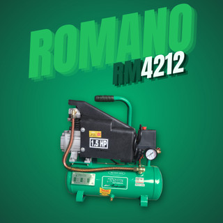 Máy nén khí chạy dầu romano roma4212, bình 12l, công suất 1.5hp