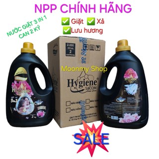 (Trợ giá)Combo 2 can Nước giặt Hygiene SACOM Việt Nam sản xuất 3in1, 2 ký/can, SX Công nghệ Thái Lan