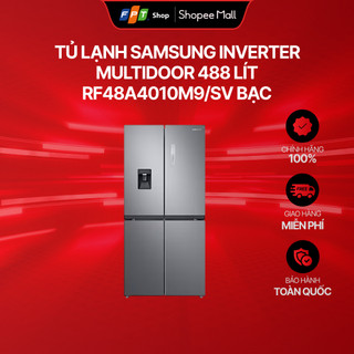 Tủ lạnh Samsung Inverter Multidoor 488 lít RF48A4010M9/SV Bạc, 4 Cửa, Có ngăn lấy nước bên ngoài