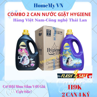   Giá sỉ Combo 2 can 4 ký Nước giặt Hygiene SACOM Việt Nam sản xuất theo công nghệ Thái Lan 