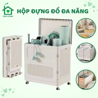 Hộp đựng đồ đa năng, hộp lưu trữ đồ dung tích lớn, hộp đựng quần áo, đồ chơi, gấu bông