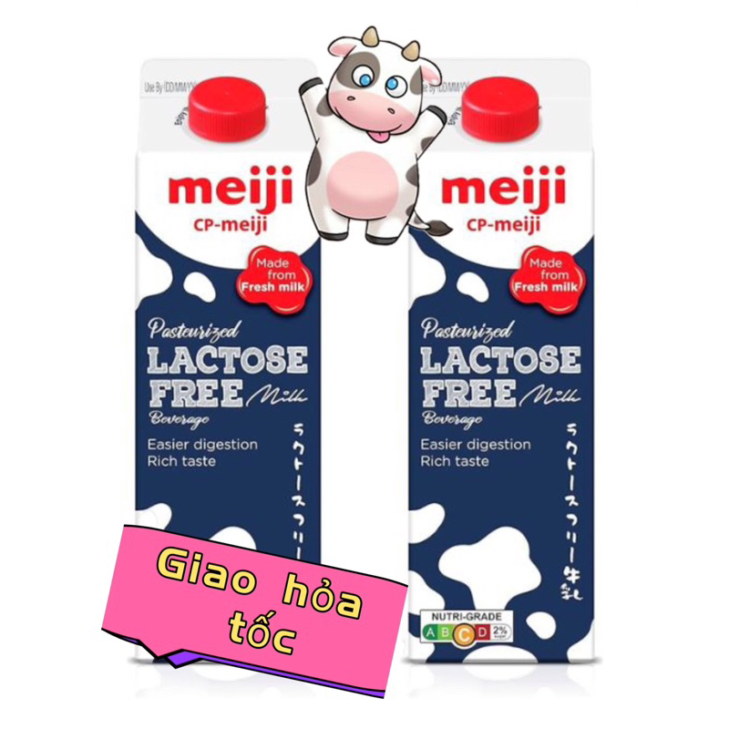 Set 2 hộp - Sữa thanh trùng Lactose Free Meiji 1L 2 hộp
