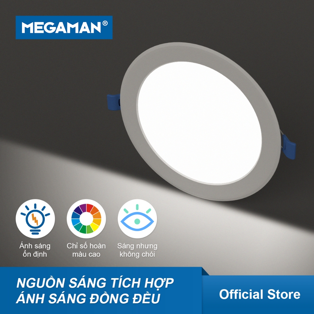 Đèn LED Âm Trần MEGAMAN Downlight 7W 9W 12W 15W 24W – Đơn màu & đổi màu – Tiết kiệm điện