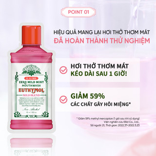 [LG Daily Beauty Official] Nước súc miệng không cồn Euthymol Zero Mild Mint Minisize 15ml