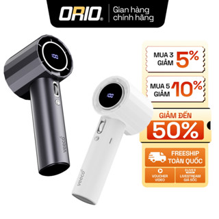 Quạt Mini Cầm Tay ORIO GGS5 Màn Hình Kỹ Thuật Số , 100 Tốc Độ Gió Cao Pin Dung Lượng Lớn