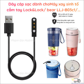 [Bảo hành 12Th] Dây Cáp Sạc USB Dành Cho Máy Xay Sinh Tố Cầm Tay Lock&Lock EJJ321/ Bear LLJ-B03c1 nam châm thay thế