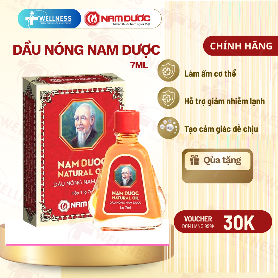 Dầu gió Nam Dược Thái Lan màu vàng , Dầu gió Thái Lan chính hãng, 7ml