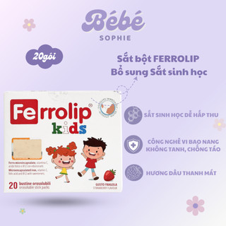  Sắt bột Ferrolip kids vị dâu cho bé từ 1 tuổi - Bebe Sophie 