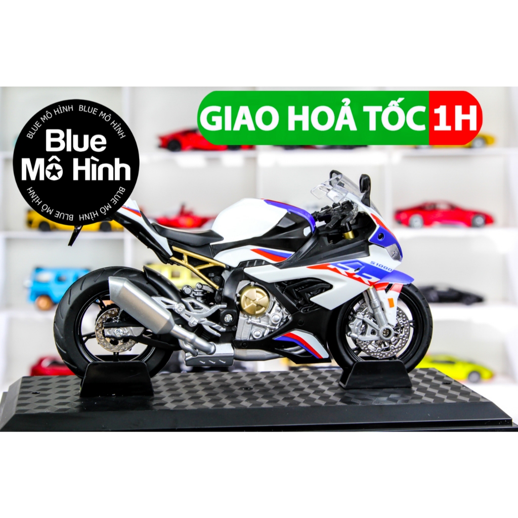 Mô hình xe Moto BMW S1000RR sáng đèn tỷ lệ 1:12