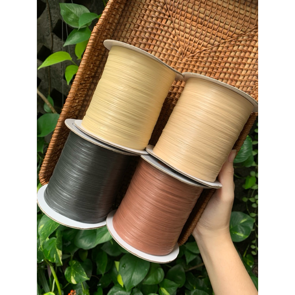 Sợi Cọ Raffia Bóng Mềm Móc Túi, Mũ Cuộn 200gr