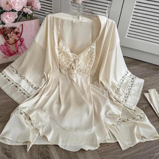  Có sẵn  ship hỏa tốc  Hàng QC ❤Váy ngủ + choàng  sexy quyến rũ mã 022 