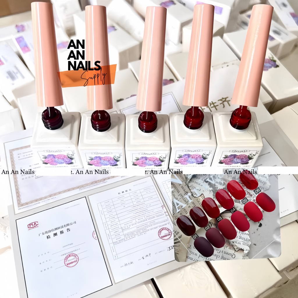 Adhere | Sơn gel đỏ cao cấp chất sơn bóng mượt siêu đẹp_ An an nails