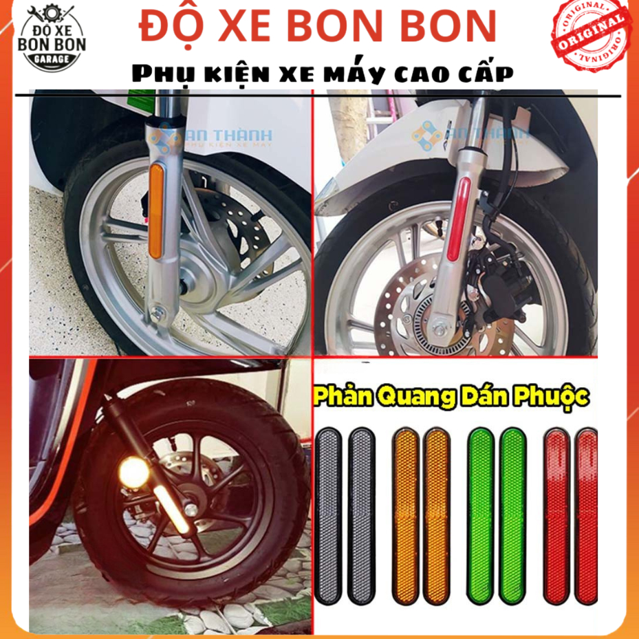 Mắt Mèo Phản Quang Dài Dán Phuộc Xe Máy ( Giá 1 Cặp )