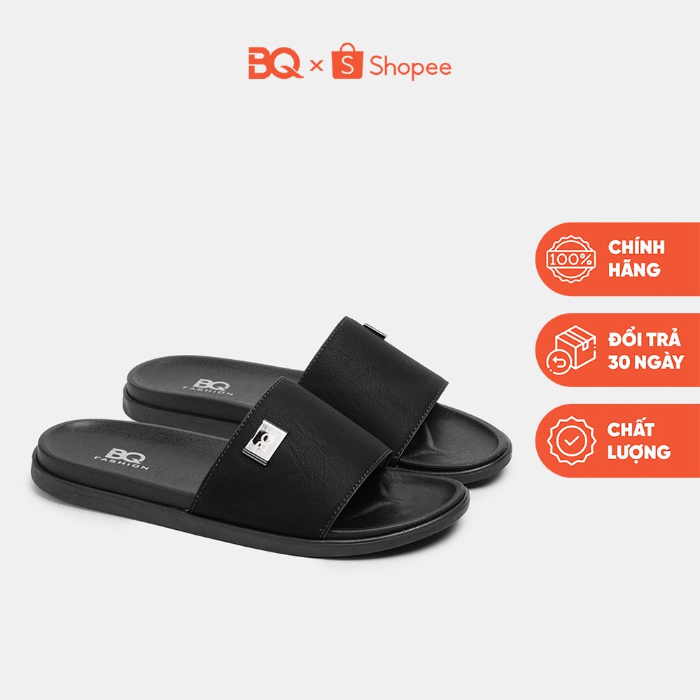 Dép da nam quai ngang đế bằng form êm chân chắc chắn BQ D 914