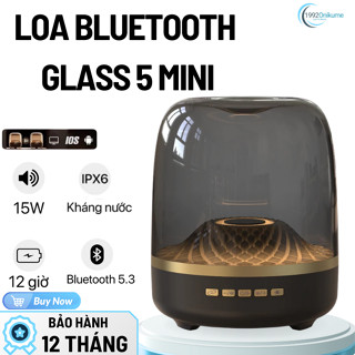 Loa Bluetooth GLASS-5 Speaker Siêu bass HIFI 128 màu, PinTTrâu15H, Công Suất Loa 30W |1992_onikume