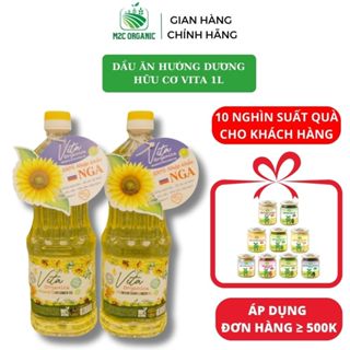 Dầu ăn hướng dương hữu cơ Vita 1L