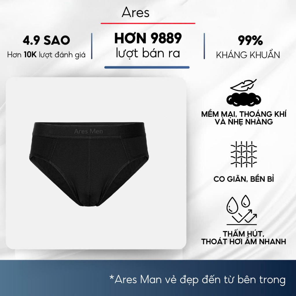 Quần lót nam Kelvin Man cao cấp chất thun lạnh kháng khuẩn co giãn 4 chiều - Mẫu TGG Ares men