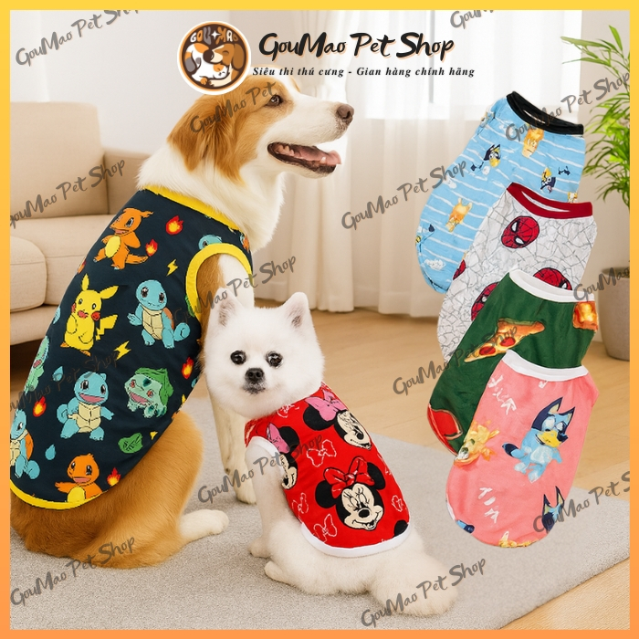 ( 1kg ~ 40kg ) Áo ba lỗ cho chó mèo, áo cho chó lớn, có đủ size từ nhỏ đến 40kg - Goumao pet GM22