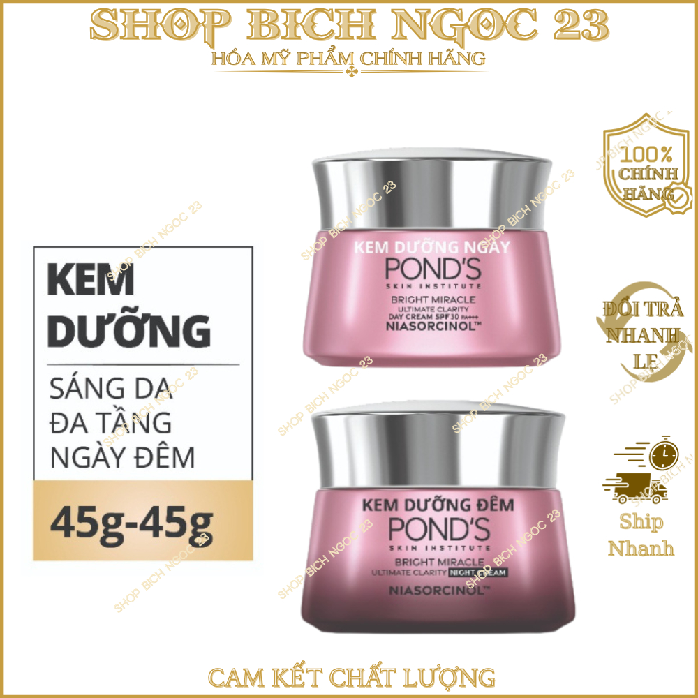 Bộ Đôi Kem Dưỡng Da Ngày Và Đêm Pond’s White Beauty Trắng Hồng Dạng Rỡ 50g
