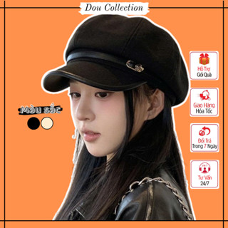 Mũ Nồi Unisex Nón Beret Có Vành Phối Dây Nịt Quanh Vành Thời Thương Phong Cách Hàn Quốc Thời Trang Xuân Hè - Mã MN070 