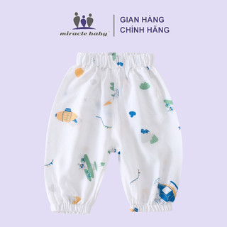 Quần Dài Cotton Sợi Tre Cho Bé 0-12 Tháng, Chống Muỗi Kháng Khuẩn, Bảo Về Làn Da Cho Bé - Miracle Baby