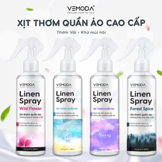 Xịt thơm quần áo VEMODA chiết xuất tinh dầu thiên nhiên và nước hoa, khử mùi thơm vải tươi mát cả ngày dài