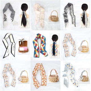 Khăn quàng cổ dài bằng lụa họa tiết hoa nhỏ thời trang nữ kiểu Pháp cổ điển SJ1003