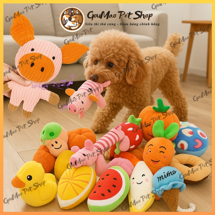 Đồ chơi cho chó mèo thú cưng: Đồ chơi tổng hợp siêu cute có kèn TUCHAU GM34