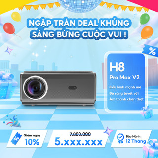 [ HOT 2025 ] Máy Chiếu Mini H8PRO MAX Version 2 - Máy Chiếu Movie Legend  - Full HD 1080P - Hỗ Trợ 4K