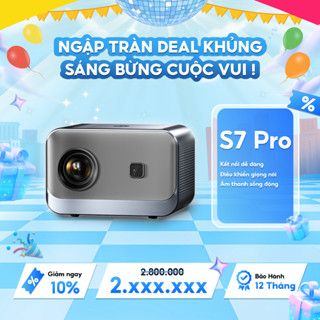 [ HOT 2025 ] Máy Chiếu Movie Legend - Máy Chiếu S7 Pro - Hỗ Trợ FULL HD - Bảo hành 12 tháng