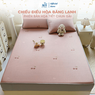 Chiếu điều hòa băng lạnh họa tiết chun gài M2T BEDDING đủ kích thước - Mềm mịn mát  - KÈM 2 VỎ GỐI