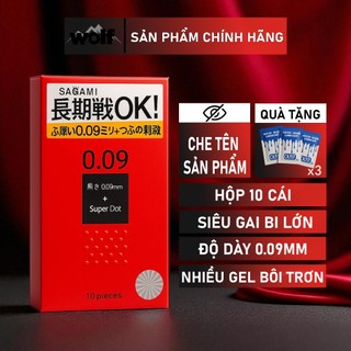  Bao Cao Su Sagami Super Dot 0.09 Gai Nổi Toàn Thân  Hộp 10 Cái  Hàng Nhật Bản Chính Hãng 