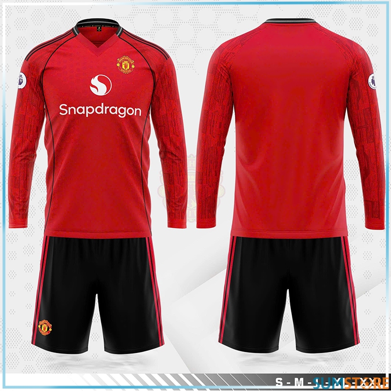 Áo Bóng Đá Quỷ Đỏ Dài Tay - Đồ Đá Banh Thể Thao Nam Nữ Mới Đẹp