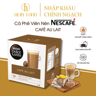 Cà phê viên nén vị Au Lait Nescafe dành cho máy Dolce Gusto - Hộp 16 viên - Chính Hãng Anh
