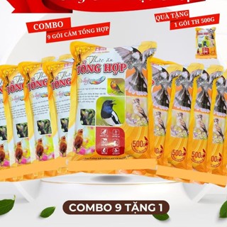  Combo 9 Gói Tặng Ngay 1 Gói cám Tổng Hợp Hiển Bảo Khánh 500g Thức Ăn dành cho tất cả các loại chim siêu hời. 