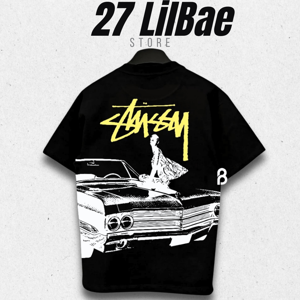 T-Shirt Áo Thun Stussy Vintage Car Scene Cotton Cao Cấp Form Rộng - 27 Lilbae